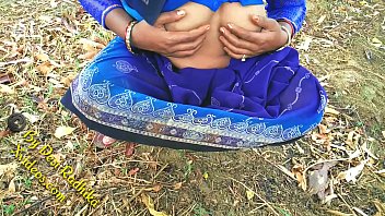 Rural Indian Beauty Radhika Shows Off Her Natural Bush While Getting Wild Outdoors