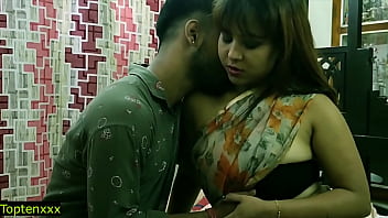Sultry Indian Beauty In A Sheer Saree Fucks A Young Stud At Home, Moaning In Hindi For Your Pleasure!