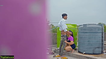 Desi Rooftop Fucking – Raw And Wild! Begging Not To Creampie My Tight Pussy!