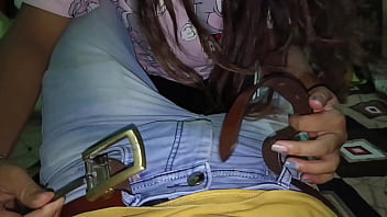 Her Devout Muslim Girlfriend Reaches Her Climax As Her Boyfriend Sits Beside Her, Moaning Through A Hindi Audio Blowjob.