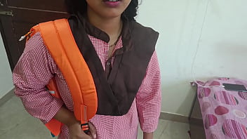 Alpana Was Getting Railed By Her Boyfriend During College Hours In Her Uniform, Moaning In Hindi As She Deepthroated His Cock And Took His Rough, Pounding Sex.