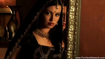 Lustful Indian Brunette Caressing Her Flawless Curves