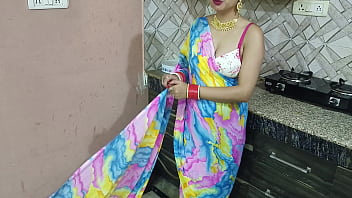 Desi Bhabhi Gets Her First Taste Of Devar’s Thick Cock In The Kitchen, Moaning Filthy Hindi Words As He Pounds Her Wet Pussy