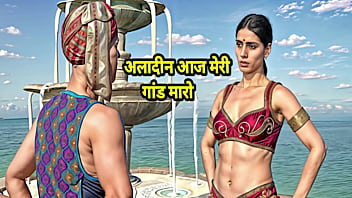 Desi Aladdin Rubs The Magic Lamp And Begs To Pound Jasmine’s Tight Pussy With Hindi Moans