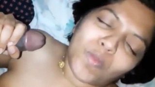 Desi Wife Greedily Slurping Down Every Last Drop Of Her Husband’s Thick Seed