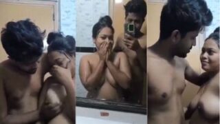 Sleazy Deviant Indulges In Steamy Shower Romp With His Busty, Big-breasted Girlfriend