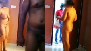 Bare And Brazen Mature Woman Seductively Accepts A Package From The Delivery Man In A Steamy Desi Encounter.