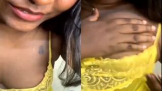 Curvy South Indian Beauty Flaunts Her Ample Chest Live On Camera