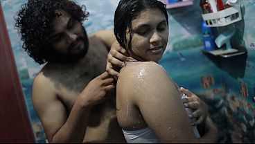 Sultry Desi Bhabhi Moans Under The Hot, Dripping Shower