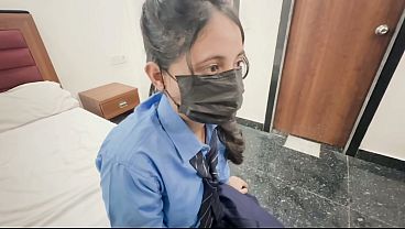 Desi Schoolgirls’ Wild Ride In Oyo With Hindi Moans
