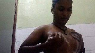 Tamil Babe Getting Her Soapy Boobs Lathered Up In The Shower, Leaked Mms Clip