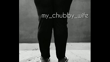 Indian Chubby Wife Bending Over, Showing Off Her Big Ass While Stripping