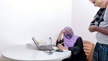 Hijabi Bank Manager Gets Drilled Hard By A Horny Desi Village Farmer In A Dirty Countryside Fuck Session